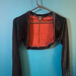 Vintage 90s velvet shrug